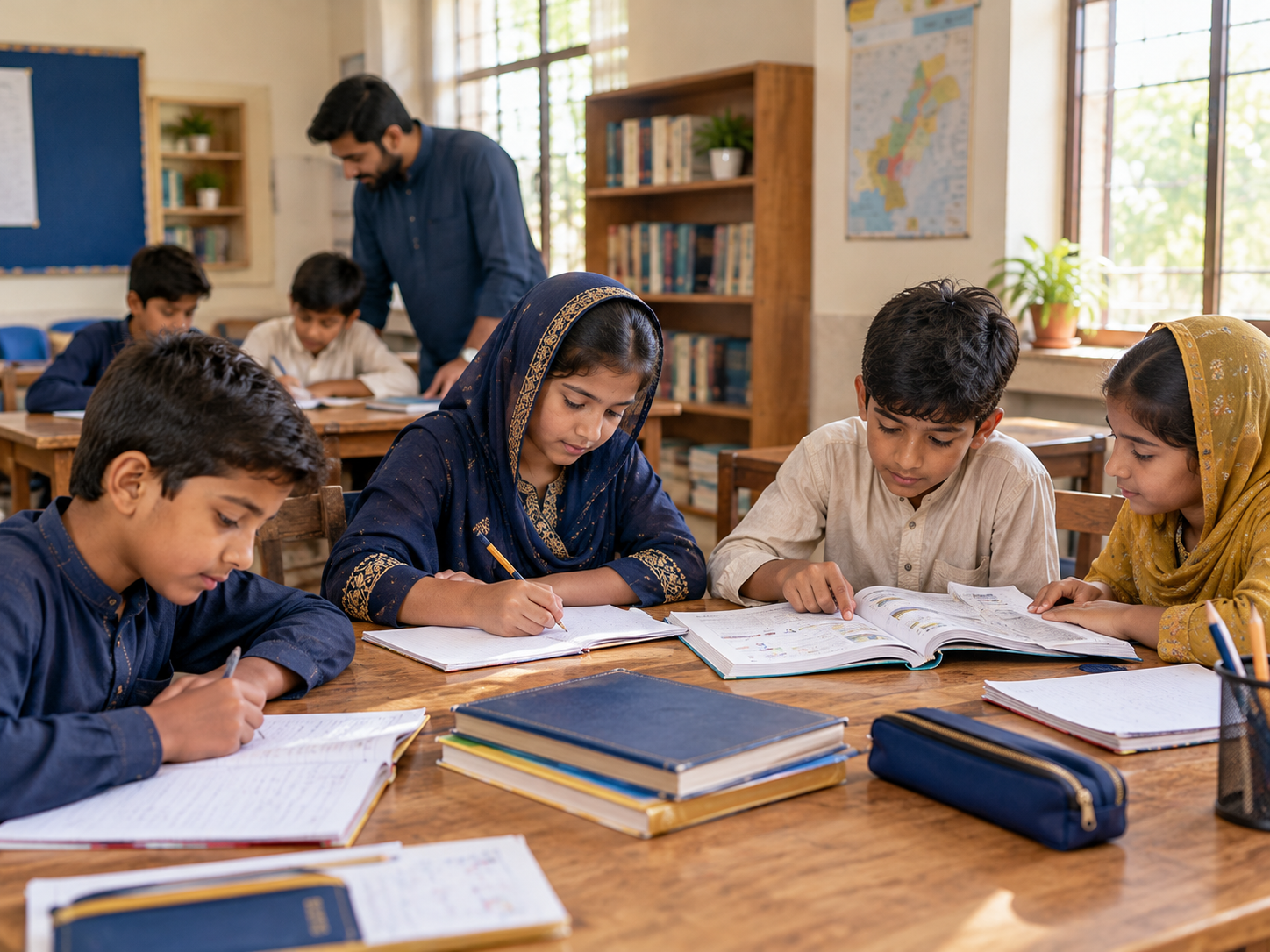 A collaborative classroom study session