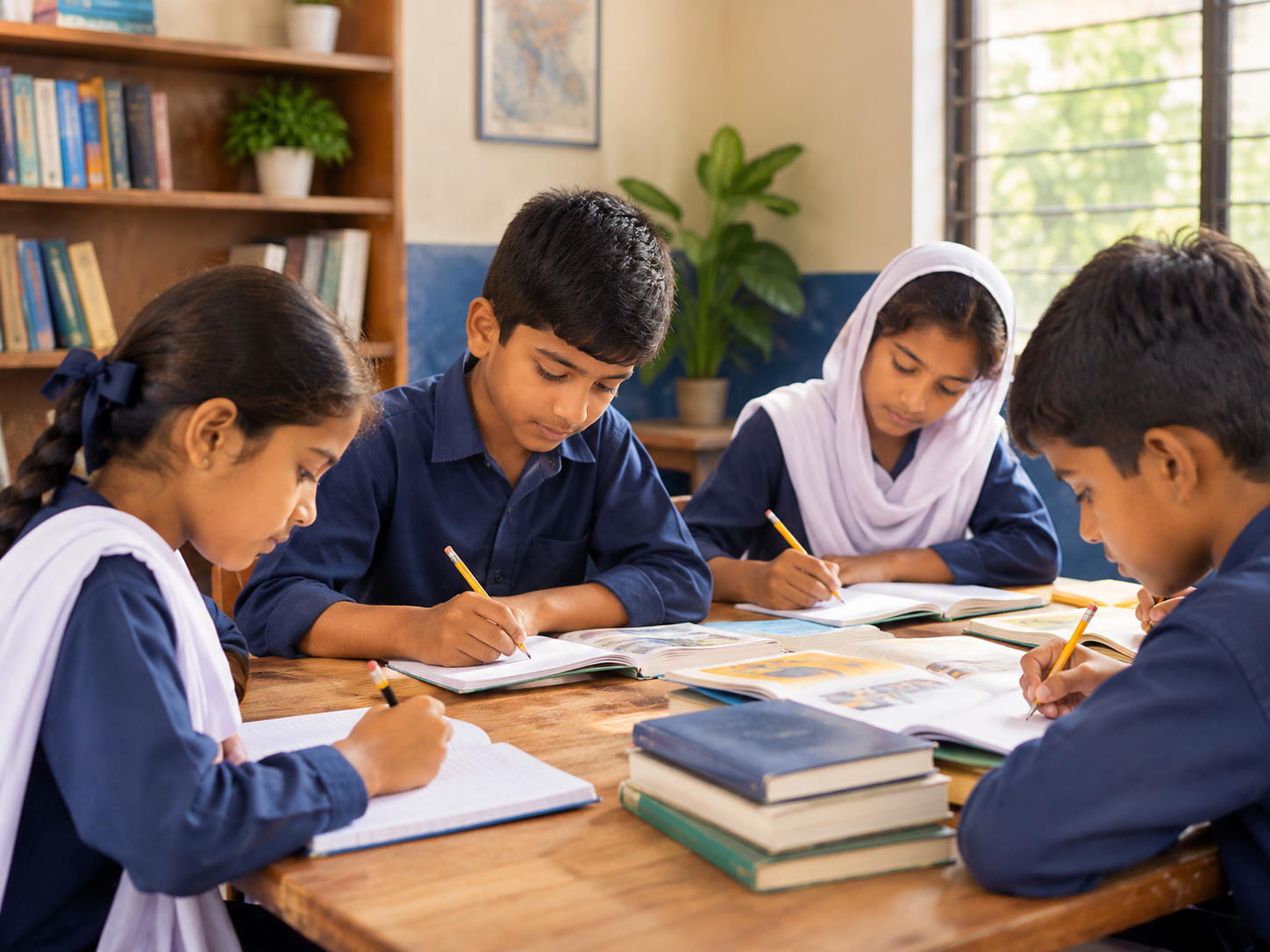 A focused classroom study session